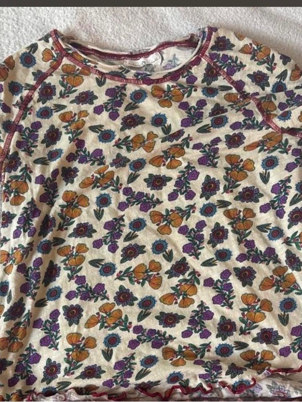 NATURAL LIFE FLORAL LILY COTTON TEE